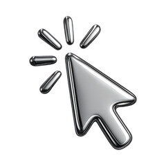 Obraz na płótnie Canvas PNG Sleek metallic cursor illustration.