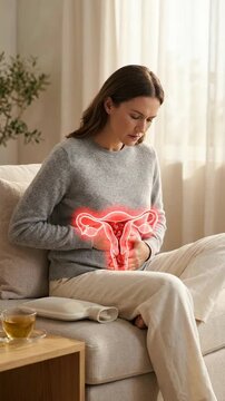 Female anatomy challenge: uterine pain, menstrual bleeding, cycle disorder, endometrium inflammation, hormone imbalance, womb health, gynecologic issue, reproduction dysfunction.