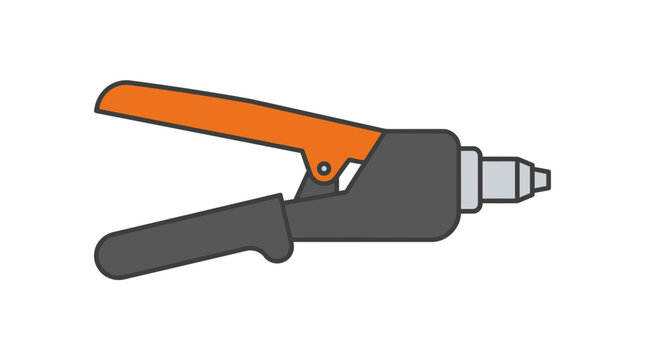 Hand rivet gun manual pop riveter tool illustration.