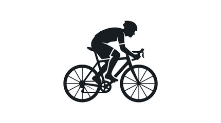 Obraz premium Professional cyclist icon for road biking and racing.