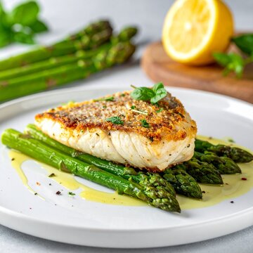 Gebratener Zander mit Spargel