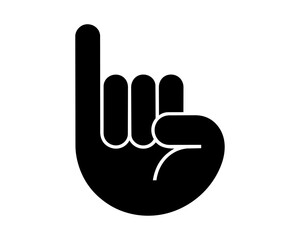 Fototapeta premium Pinky Promise Hand Gesture Silhouette Vector Icon