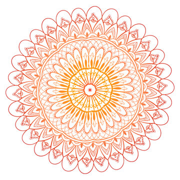 Red chakra mandala design with warm red hues