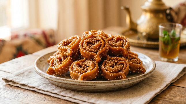 Chebakia, Moroccan cuisine dessert 