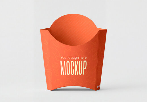 French Fries box Mockup