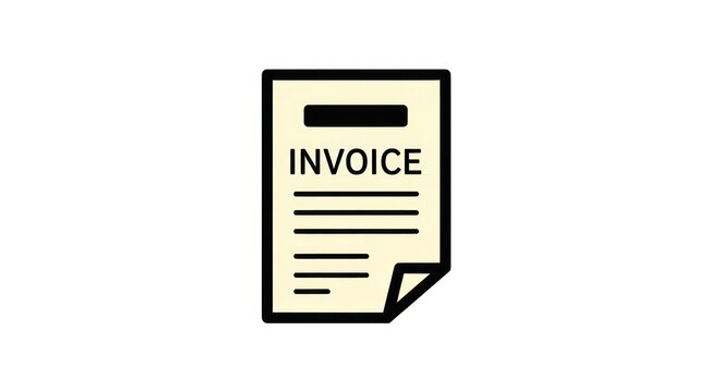 Financial invoice document icon for accounting and billing