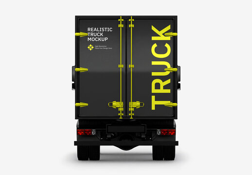 Truck Mockup on Back view