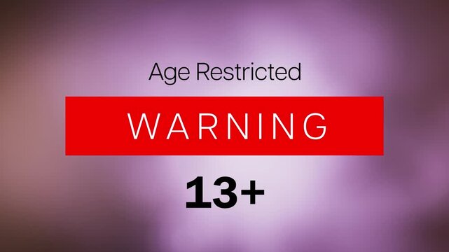 13+ age restricted videos, 4K restricted age warning videos, Blurred Background