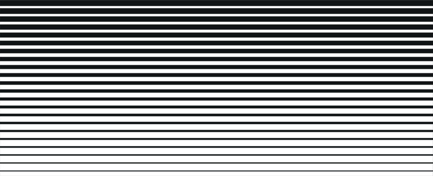 Thin line halftone gradient texture. Fading vertical stripe gradation background. Repeating wide pattern backdrop. Black parallel lines wallpaper for overlay, print, cover, banner, poster. Eps10