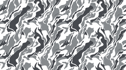 Abstract grey and white wavy camouflage marble pattern. © Sifaul