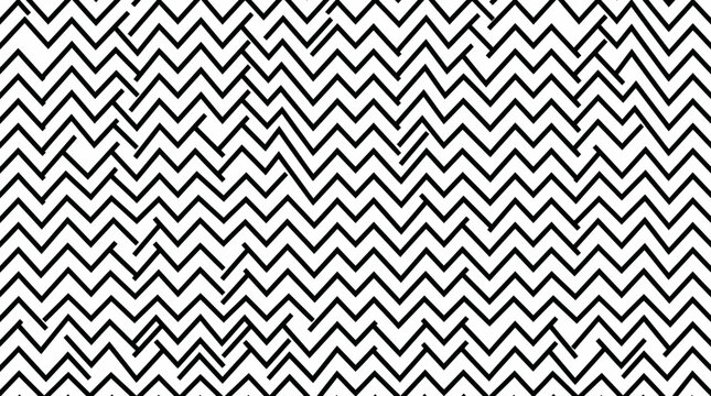 Black and white zigzag herringbone seamless pattern.
