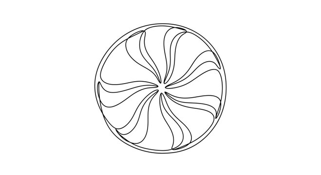 Swirl Lollipop Candy Outline Icon, Sweet Treat Vector Graphic