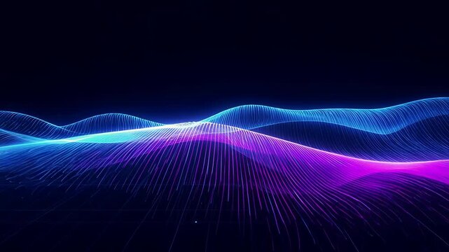sound waves morphing smoothly as a voice assistant speaks