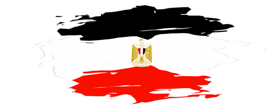 egyptian flag with grunge style