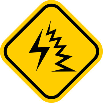 Arc flash and electrical hazard warning sign icon