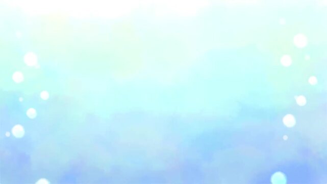 光の粒がふわふわと上昇する水彩背景フレーム
