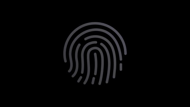 fingerprint biometric scan animation security thumb identity