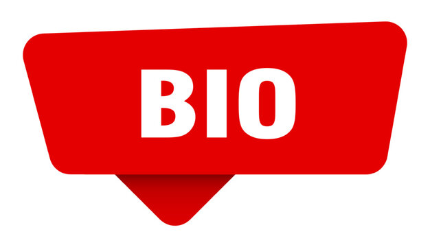 bio red sticker isolated on transpatent background. bio sign