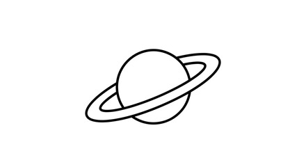Cosmic Celestial Orb with Ring A Stylized Representation of the Ringed Planet Saturn Evoking Wonder and Exploration of the Vast Universe and Celestial Astronomy © deart_logo