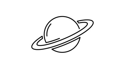 Celestial Sphere with Orbital Ring Embodying Cosmic Journeys Astronomical Concepts and Futuristic Exploration on a Pure Canvas Representing Vastness and the Infinite Universe. © deart_logo