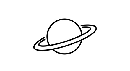 Cosmic Sphere with Orbit Ring A Celestial Body Depiction for Astronomical Exploration and Science Communication Graphics Representing Planets and Galactic Concepts for Educational Purposes. © deart_logo