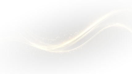 Abstract glowing neon magic wave with golden light swirl, energy flare effect, luxury circle frame design, sparkling motion trail and vibrant space illustration concept art. © Galina