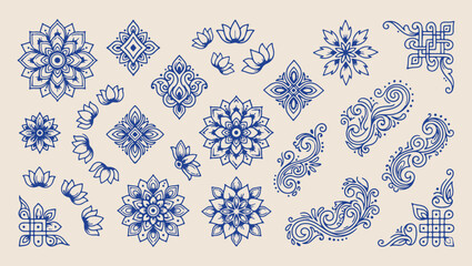 ornate floral mandala pattern, decorative intricate ornament background, seamless bohemian mandala design, artistic henna style print, ornate floral mandala wallpaper, intricate circular motif illustr © Geetaroy