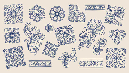 indian traditional floral pattern, decorative heritage textile background, seamless ethnic paisley design, artistic folk art print, ornate ornamental border wallpaper, intricate cultural motif illustr © Geetaroy