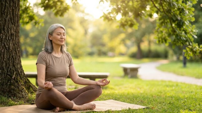 Calm breathing settling the mind