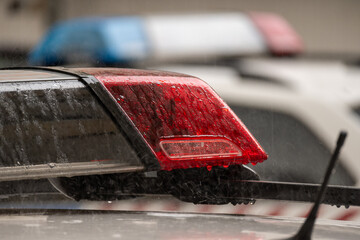 Rainy Weather Police Emergency Vehicle © Daniel