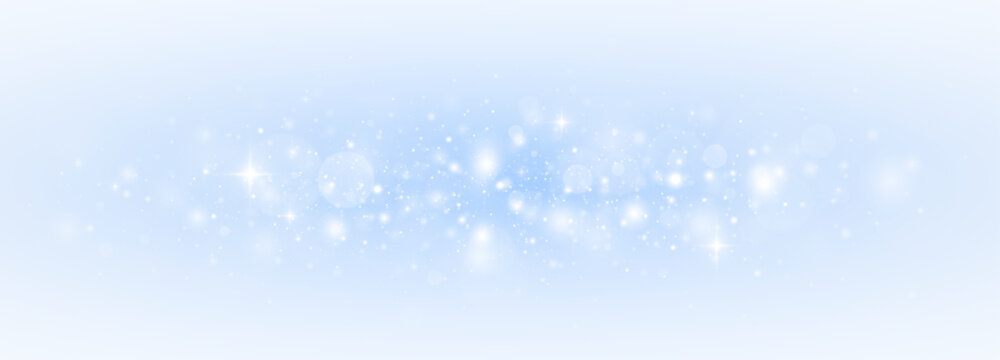 Bright stardust with magic effect and winter celebration.