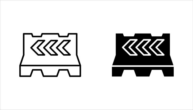 road barrier icon set. Roadblock icon. Road barrier symbol. vector illustration on white background