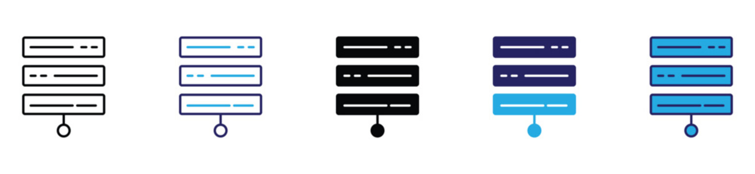 Task List Interface Icons Set Isolated on White Background