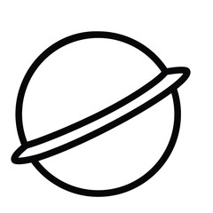 Planet Saturn, moon, moon and start icon vector © Riki