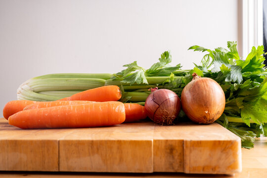 fresh vegetables on the kitchen table