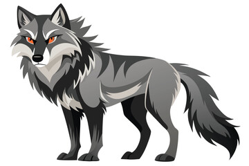 Obraz premium wolf vector on white background