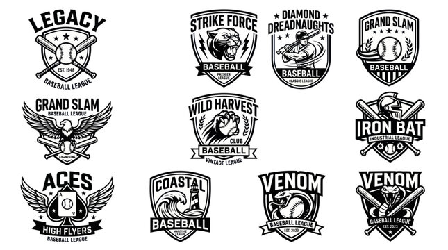 Baseball Team Logos Collection: Vintage and Modern Emblem Designs