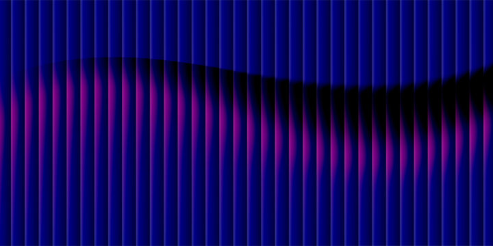 A mesmerizing abstract image featuring vibrant pink and blue neon light stripes on a dark background, creating a dynamic and futuristic visual effect with glowing lines.