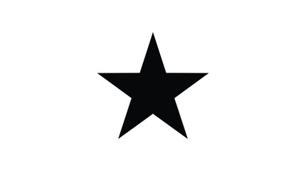 Obraz premium Five pointed star shape black silhouette against a white background silhouette five pointed