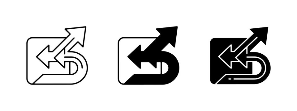 Exchange Arrows Icon Set, Bidirectional Arrows, Data Transfer, Communication Symbols
