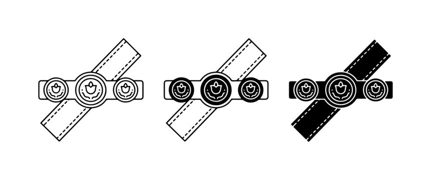 Fidget Spinner Vector Icons, Stress Relief Toy Graphics, Three Styles