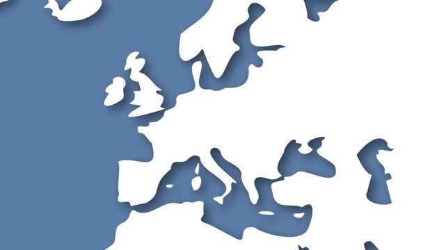Czech Republic Location Highlight on Global Map, Europe Geography Animation