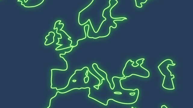 Czech Republic Highlighted on World Map Animation, Country Location Reveal