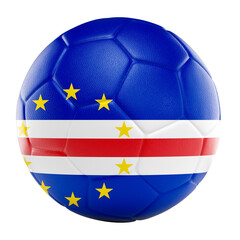Cape verde flag 3d soccer ball