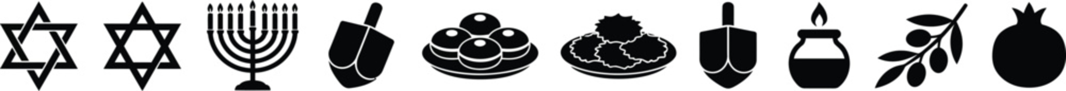 Symbols Representing Various Cultural and Religious Icons in a Minimalist Flat Vector Style