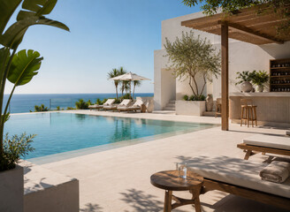 Fototapeta premium swimming pool in hotel resort