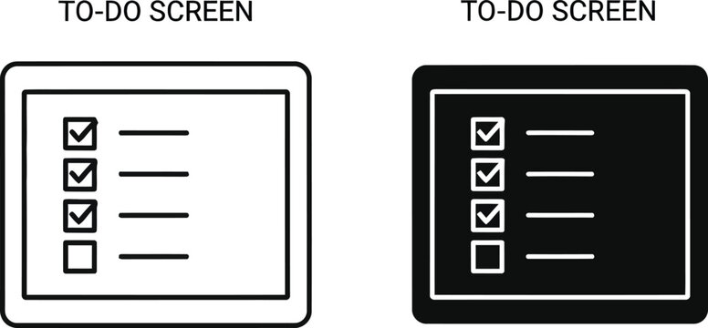 To do list interface design elements with checkboxes and input fields