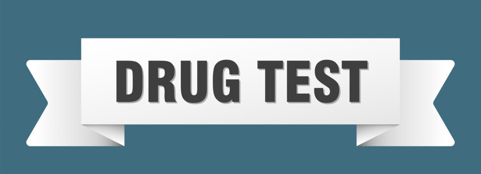 drug test ribbon isolated on transparent background. drug test ribbon