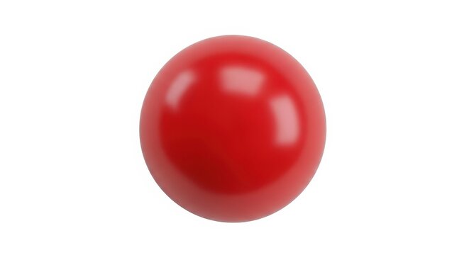 Shiny red ball on white