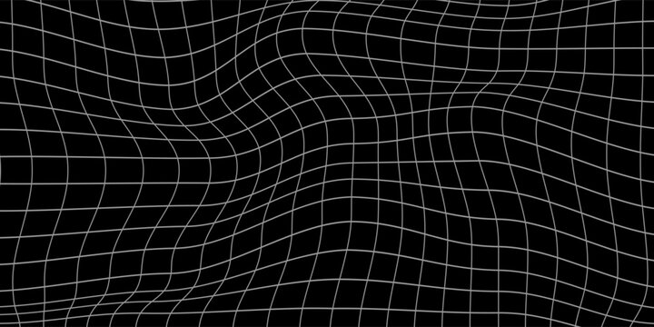 Net texture pattern on black background. Net texture pattern for backdrop and wallpaper. Realistic net pattern with black squares. Geometric background, vector illustration